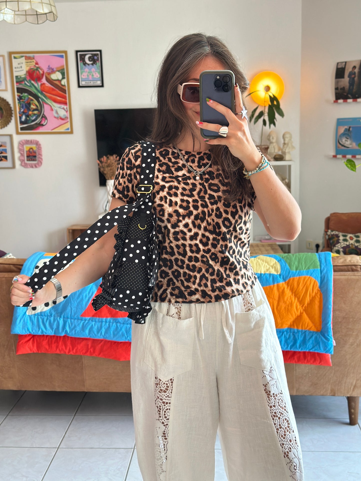 Pré-commande SAC CHOUQUETTE - Polka Dot Noir et Blanc - Fait main à Reims (France)