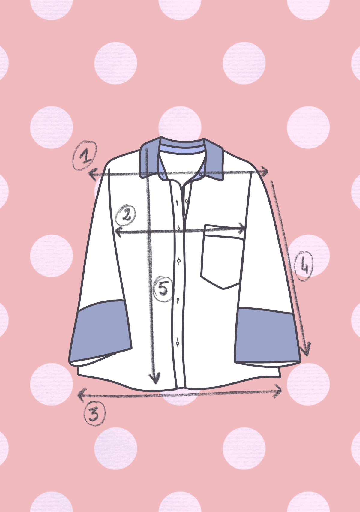 Précommande - Chemise upcyclée Blanche & Noeuds Bleus - Fait main à Reims (France)
